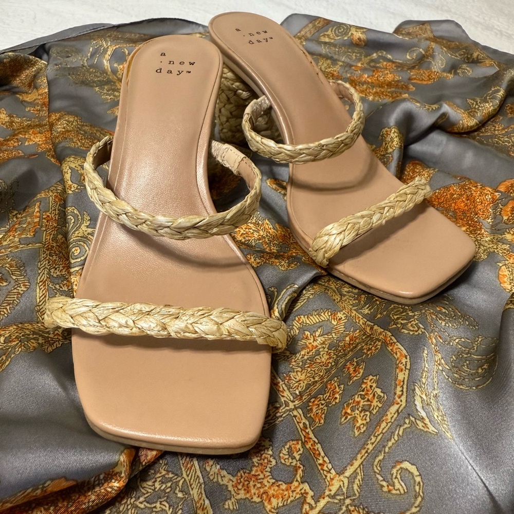 🚨3 for $25 FLASH SALE! A New Day Tan Braided Sandals
